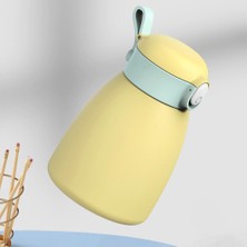 Vakum Yalıtım Şişesi Şişe 480 ml Omuz Askısı Sızdırmaz Kahve Şişesi Sarı