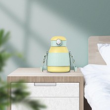Vakum Yalıtım Şişesi Şişe 480 ml Omuz Askısı Sızdırmaz Kahve Şişesi Sarı