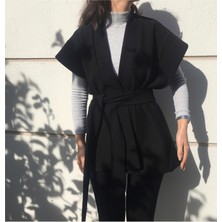 Kinua Studio Yumuşak Dokulu Kapitone Kalın Ovre Yelek Kimono