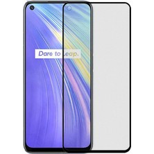 Microcase Realme 6 Tam Kaplayan Çerçeveli Mat Cam Koruma - AL3124