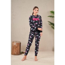 Pjs 23569 Kadın Desenli Pijama Takım