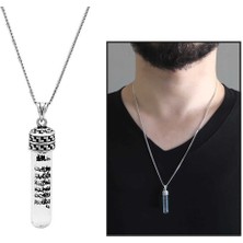 Tesbihane Zemzem Suyu Doldurulmuş 925 Ayar Gümüş Cevşen Kolye