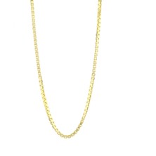 Mistik Silver Küp Zincir 14 Ayar Gerçek Altın Zincir Kolye - Kalınlık: 0.80 mm (585 Damgalı) - 45 cm