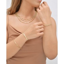 Mistik Silver Küp Zincir 14 Ayar Gerçek Altın Zincir Kolye - Kalınlık: 1.45 mm (585 Damgalı)