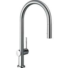 Hansgrohe Talis M54 Tek Kollu Eviye Bataryası 210 Çekilebilir El Duşu Sbox Krom