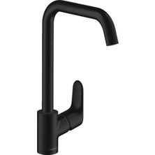 Hansgrohe Focus M41 Tek Kollu Eviye Bataryası 260 Satin Siyah
