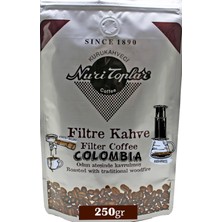 Nuri Toplar Filtre Kahvesi Colombia Supremo Çekirdeği Odun Ateşinde Kahve