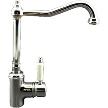 Prima Rustik Mutfak Eviye Bataryası - Banyo Bataryası - Lavabo Bataryası 3’lü Set Krom Renk