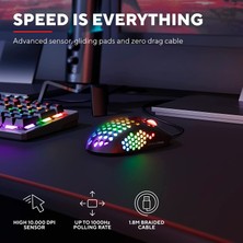 Trust Gaming Gxt 960 Graphic Hafif Rgb Aydınlatmalı Oyun Faresi, Siyah
