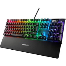 Steelseries Apex 7 Mekanik Oyun Klavyesi, OLED Akıllı Ekran, USB Doğrudan Bağlantı & Medya Kontrolleri, Kırmızı Düğmeler, Türkçe Qwerty
