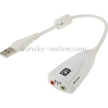 Çik Serisi 5h V2 USB 7.1 Kanal Ses Adaptörü - Siyah (Yurt Dışından)