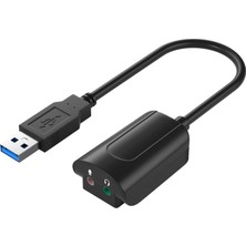 V219A USB External Sound Card - Siyah (Yurt Dışından)