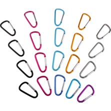 Remiel 20 Adet Snap Hook D-Alüminyum Carabiner Açık Mekan Kamp Kayak Bahar Klibi (Yurt Dışından)