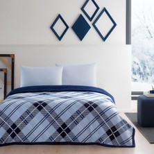 Taç Battaniyeli Winter Set Çift Kişilik Rialta Mavi