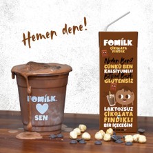 Fomilk Çikolata & Fındık Sütü 200 Ml X27 Glutensiz Bitkisel Bazlı Laktozsuz Vegan