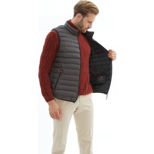 Danger Erkek Slim Fit Şişme Yelek Antrasit - 305DNGR