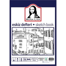 Südor Monalisa Eskiz Defteri A-4 Dokulu Kağıt Kara Kalem Çalışma Defteri 50 Yaprak 120 gr 21 x 29,7 cm