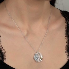 Gumush Swarovski Taşlı Gümüş Arı Kadın Kolye