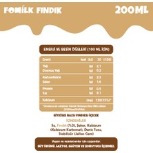 Fomilk Fındık Sütü 200 Ml Glutensiz Bitkisel Bazlı Laktozsuz Vegan