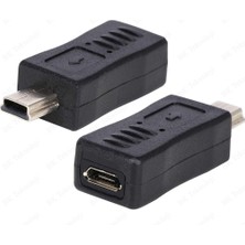 BK Teknoloji Mini-Usb (Erkek) To Micro-Usb (Dişi) Data-Şarj Çevirici Adaptör