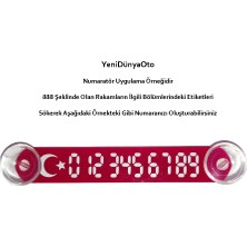 Yenidünyaoto -2 Adet-Kırmızı-Beyaz  Araç Park Telefon Numaratörü Tel No Gösterici Numaratik YDNMR211