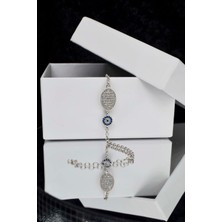 Parmas Design Oval ve Göz Tasarım Kadın 925 Ayar Gümüş Kadın Bileklik