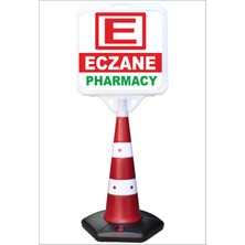 Burada Reklam ve Medikal Reklam Park Dubası Uzun Jumbo 55X50 Eczane Kaldırım Yönlendirme A+ Plastik 146 cm