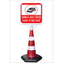 Burada Reklam ve Medikal Reklam Park Dubası Uzun Jumbo 55X50 Ambulans Park Alanıdır Kaldırım Yönlendirme A+ Plastik 146 cm