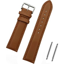 Saatse 22MM Açık Kahverengi Taba Saat Kordonu Kayış