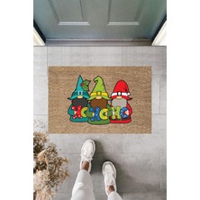 Dormot Home Modern Baskı - Hohoho 24 - Karşılama Kapı Önü Paspası