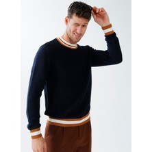 Fabrika Comfort O Yaka Armürlü Lacivert Erkek Kazak cm Kzk 19