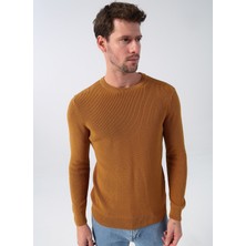 Fabrika Comfort O Yaka Düz Sarı Erkek Kazak cm Kzk 8