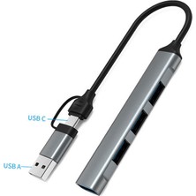 Techmaster USB 3.0 Type-C 1xusb 3.0 3xusb 2.0 Hub Otg Çoğaltıcı UCA9701