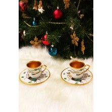 Arter Home Hipodrom Serisi Hediye Paketli 2'li Gold Fincan Takımı