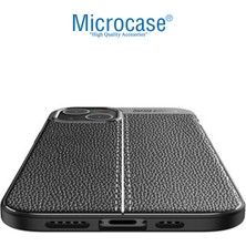 Microcase Apple iPhone 14 Leather Tpu Silikon Kılıf - Siyah