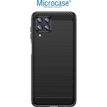 Microcase Samsung Galaxy M33 5g Brushed Carbon Fiber Silikon Kılıf - Siyah