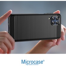 Microcase Samsung Galaxy M33 5g Brushed Carbon Fiber Silikon Kılıf - Siyah