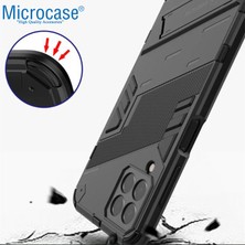 Microcase Samsung Galaxy M33 5g Matrix Serisi Armor Standlı Perfect Koruma Kılıf - Siyah