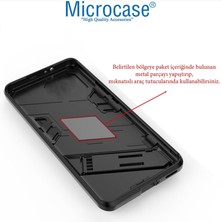 Microcase Samsung Galaxy M33 5g Matrix Serisi Armor Standlı Perfect Koruma Kılıf - Siyah