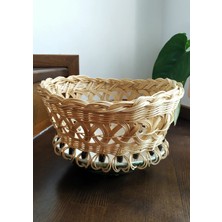 Halley Concept Özel Tasarım El Yapımı Rattan Örgülü Seramik Kase