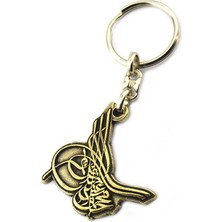 Anahtarlık Sepeti Osmanlı Tuğra Antik Sarı Anahtarlık