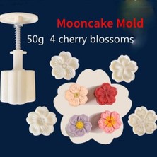 HaiTun 50G Mooncake Kalıp Üç Boyutlu Kiraz Çiçeği Çiçekler Set Dıy El Basın Paltolar Pasta Kullanımlık Mutfak Pişirme Aracı | Pişirme ve pasta Araçları (Yurt Dışından)