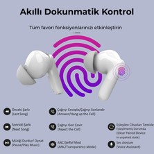 Bix Soundcraft TW1 ANC Aktif Gürültü Önleyici Bluetooth 5.2 Kulak İçi Kulaklık Beyaz BXTW1
