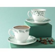 English Home Blatt Porselen 2'li Kahve Fincan Takımı 80 ml Yeşil