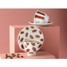 English Home Carino Porselen 2'li Kahve Fincan Takımı 80 ml Bordo