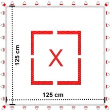 TRAMBOLİNSAN TYP-05 - Trambolin Zıplama Ağı Hedef Desenli 125cmx125cm Baskılı Trambolin Zıplama Ağı