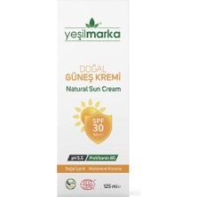 Yeşilmarka Doğal Güneş Kremi 125ML - Vegan - Parabensiz - Alkolsüz - Parfümsüz - Organik Içerikli - 30+ Faktör