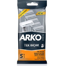 Arko Men Tek Bıçak Tıraş Bıçağı, 5'li