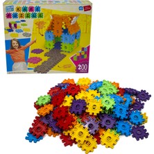 Mix Oyuncak Oyuncak Kare Puzzle 200 Parça Şekilden Şekile Giren Kareler