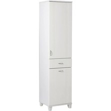 Evistro Banyo ve Mutfak Dolabı Çamaşır Sepetli Beyaz